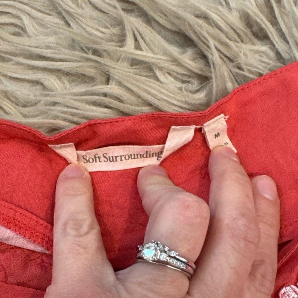 Soft Surroundings embroidered tassels blouse medium - Picture 3 of 7